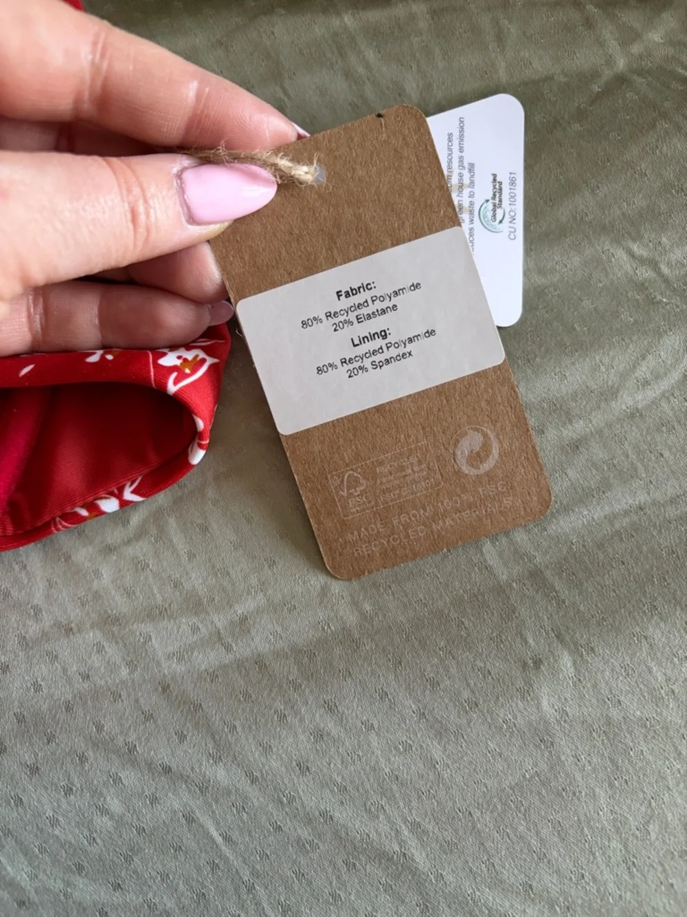 Berlook Red Floral Two-Piece Bikini Set - Small NWT - Picture 6 of 7